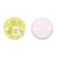 Electric Neon Light Topaz XIRIUS Round Shape High Quality Glass Sew-on Rhinestones WholesaleRhinestone