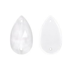 Mocha White Drop Shape High Quality Glass Sew-on Rhinestones WholesaleRhinestone