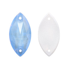 Electric Neon Light Blue Navette Shape High Quality Glass Sew-on Rhinestones WholesaleRhinestone