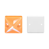 Electric Neon Sunflower Square Shape High Quality Glass Sew-on Rhinestones WholesaleRhinestone