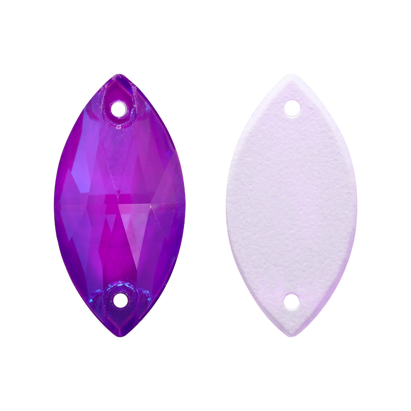 Electric Neon Violet Navette Shape High Quality Glass Sew-on Rhinestones WholesaleRhinestone