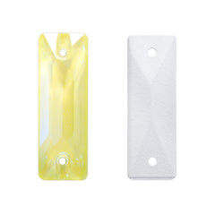Electric Neon Light Topaz Cosmic Baguette Shape High Quality Glass Sew-on Rhinestones WholesaleRhinestone