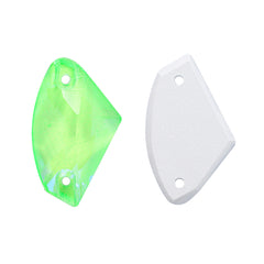 Electric Neon Peridot Galactic Shape High Quality Glass Sew-on Rhinestones WholesaleRhinestone