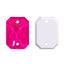 Electric Neon Fuchsia Octagon Shape High Quality Glass Sew-on Rhinestones WholesaleRhinestone