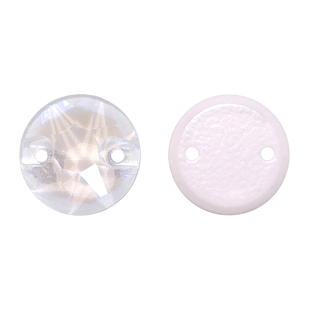 Electric Neon White XIRIUS Round Shape High Quality Glass Sew-on Rhinestones WholesaleRhinestone