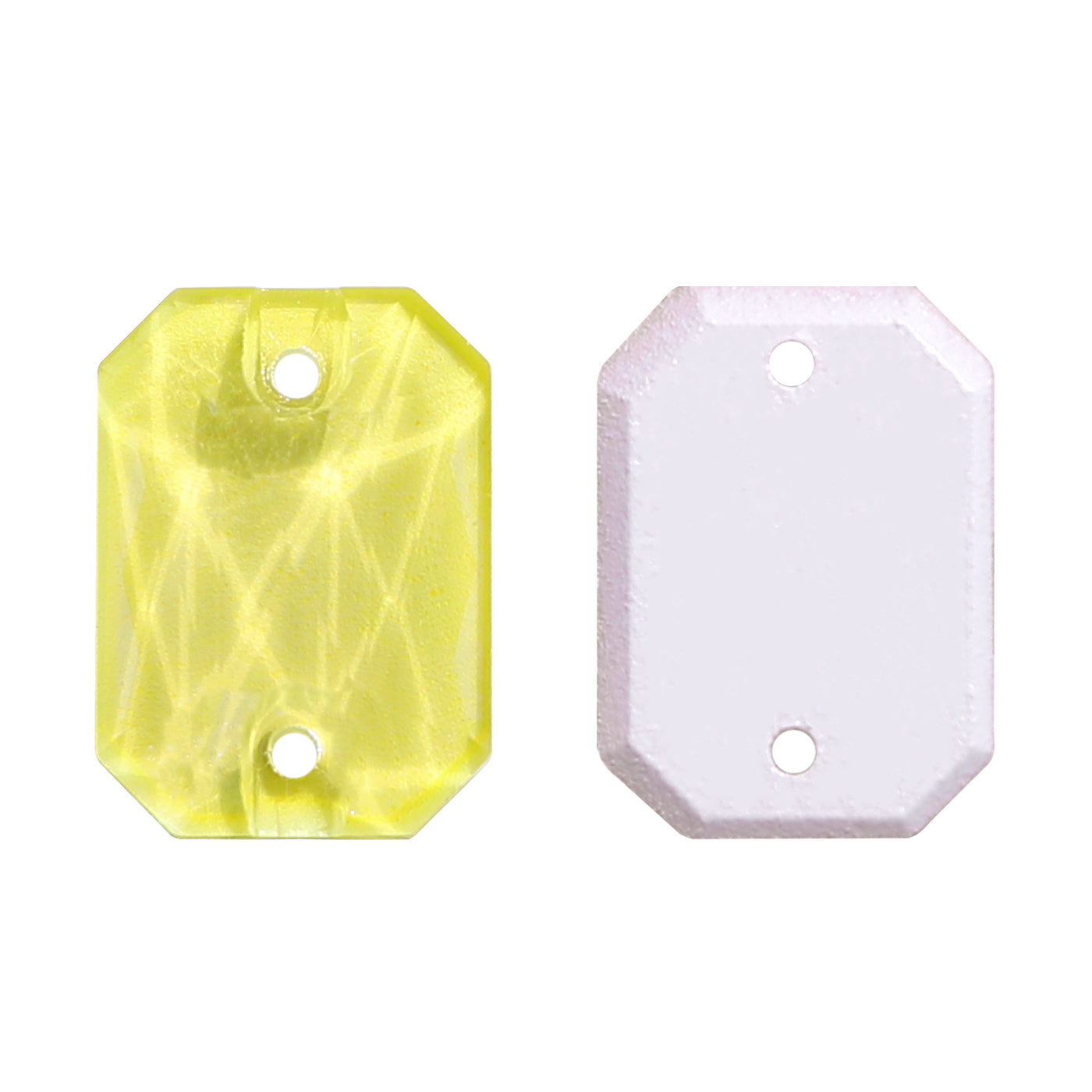 Electric Neon Light Topaz Octagon Shape High Quality Glass Sew-on Rhinestones WholesaleRhinestone