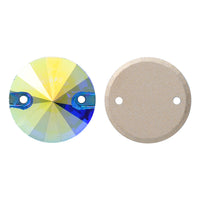 Aquamarine AB Rivoli Shape High Quality Glass Sew-on Rhinestones WholesaleRhinestone