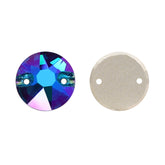 Indicolite Shimmer XIRIUS Round Shape High Quality Glass Sew-on Rhinestones WholesaleRhinestone