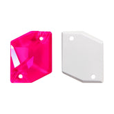 Electric Neon Fuchsia Cosmic Shape High Quality Glass Sew-on Rhinestones WholesaleRhinestone