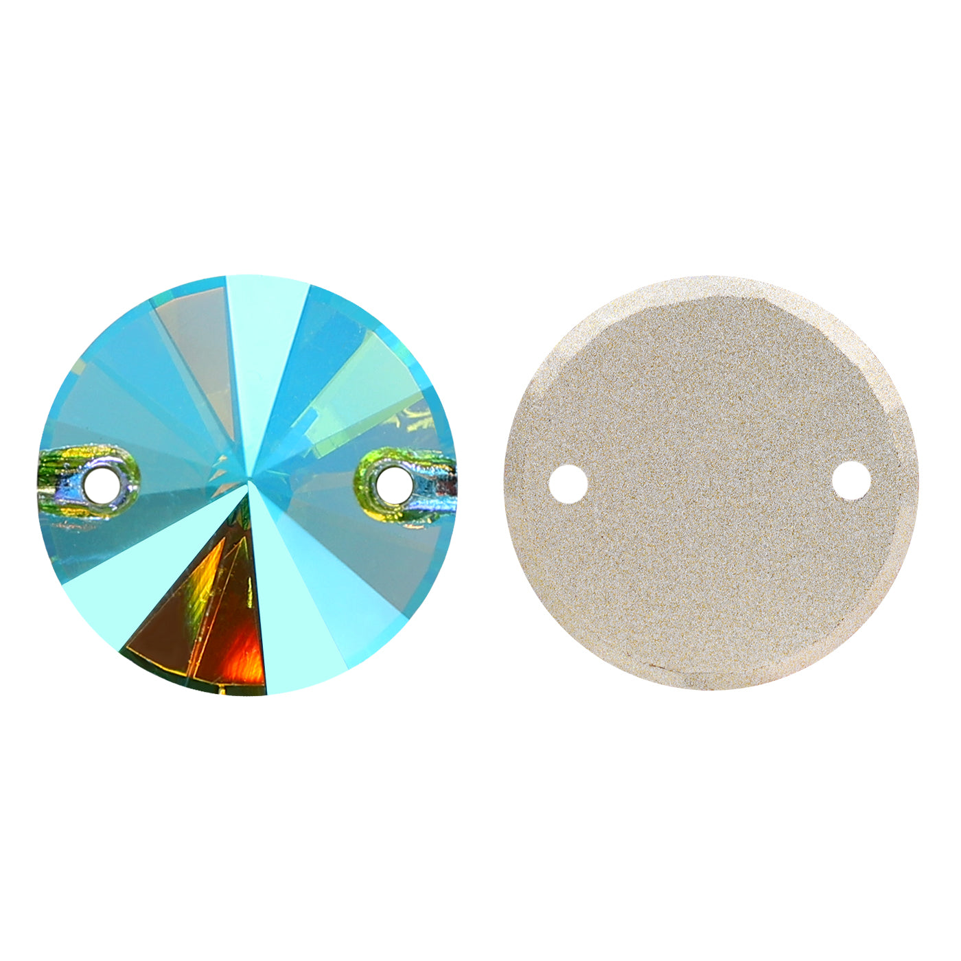 Peridot Shimmer Rivoli Shape High Quality Glass Sew-on Rhinestones WholesaleRhinestone
