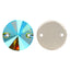 Peridot Shimmer Rivoli Shape High Quality Glass Sew-on Rhinestones WholesaleRhinestone
