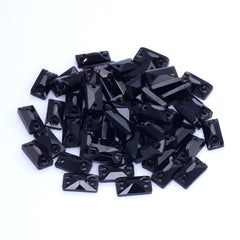 Jet Cosmic Baguette Shape High Quality Glass Sew-on Rhinestones WholesaleRhinestone