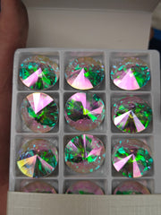 New colors Rivoli Shape High Quality Glass Pointed Back Fancy Rhinestones WholesaleRhinestone