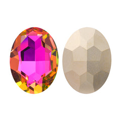 Vitrail Rose Big Oval Shape High Quality Glass Pointed Back Fancy Rhinestones WholesaleRhinestone