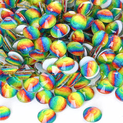 Crystal Rainbow Glass FlatBack Rhinestones White Back WholesaleRhinestone