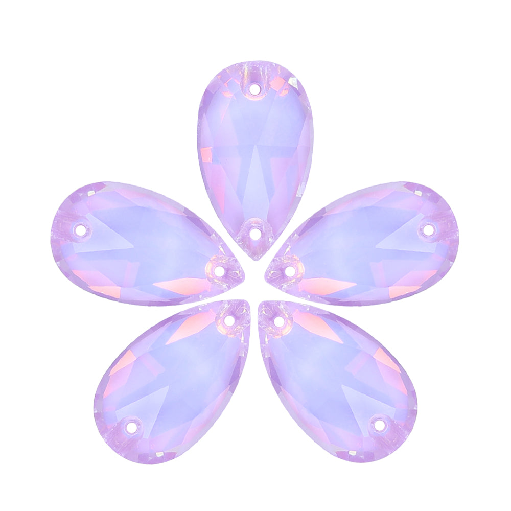 Lavender AM Drop Shape High Quality Glass Sew-on Rhinestones WholesaleRhinestone