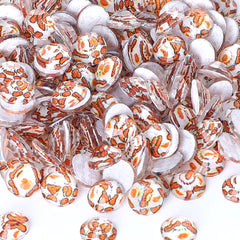 Crystal Leopard Grain Glass FlatBack Rhinestones White Back WholesaleRhinestone