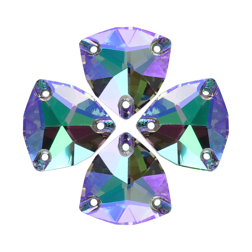 Ghost Light Trilliant Shape High Quality Glass Sew-on Rhinestones WholesaleRhinestone