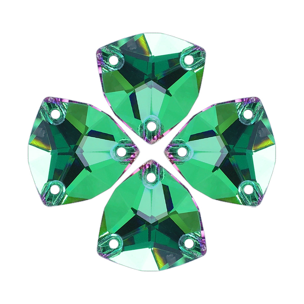 Heliotrope Trilliant Shape High Quality Glass Sew-on Rhinestones WholesaleRhinestone