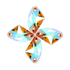 Iridescent Green Galactic Shape High Quality Glass Sew-on Rhinestones WholesaleRhinestone