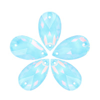 Aquamarine AM Drop Shape High Quality Glass Sew-on Rhinestones WholesaleRhinestone