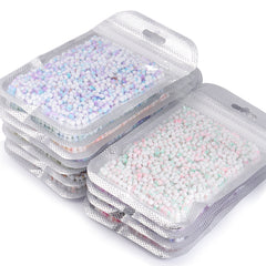 Eri värit Rainbow Effect Maapähkinä helmet muotoilevat lasin siemenhelmiä