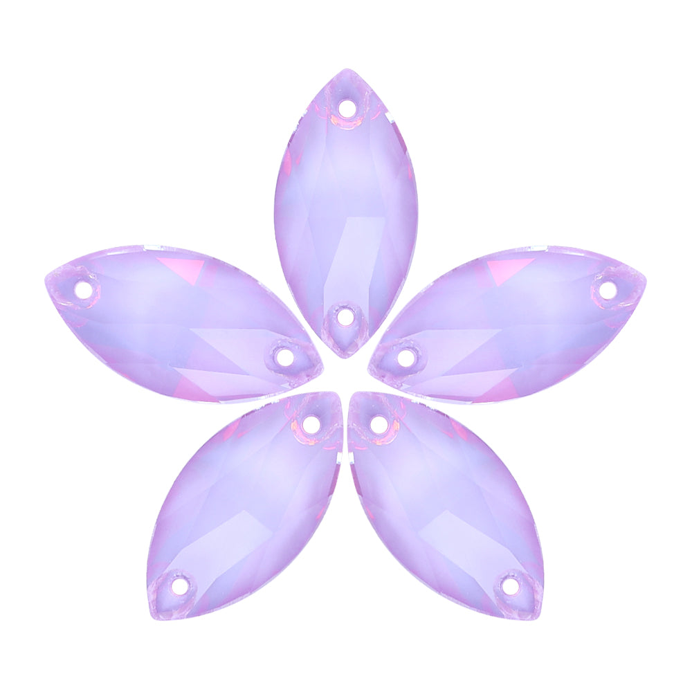 Lavender AM Navette Shape High Quality Glass Sew-on Rhinestones WholesaleRhinestone
