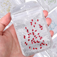 Rhombus Shape Multi Colors Small Size Glass Beveled Flat Back Fancy Rhinestones For Nail Art WholesaleRhinestone