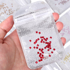 Square Shape Multi Colors Small Size Glass Beveled Flat Back Fancy Rhinestones For Nail Art WholesaleRhinestone