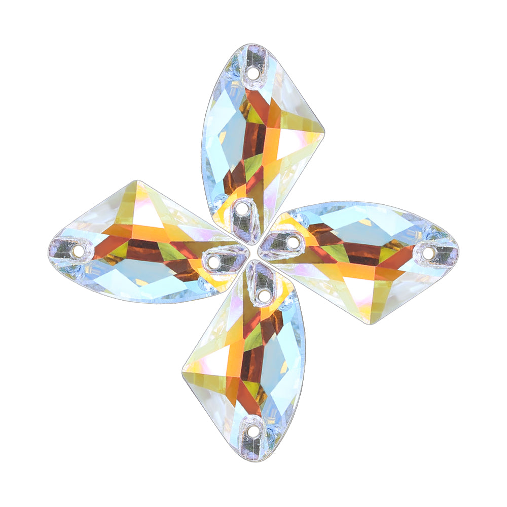 Light Crystal AB Galactic Shape High Quality Glass Sew-on Rhinestones WholesaleRhinestone