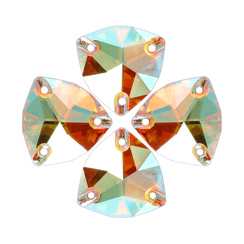 Crystal Sun Trilliant Shape High Quality Glass Sew-on Rhinestones WholesaleRhinestone