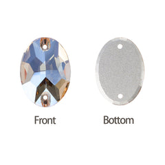 Golden Shadow Oval Shape High Quality Glass Sew-on Rhinestones WholesaleRhinestone