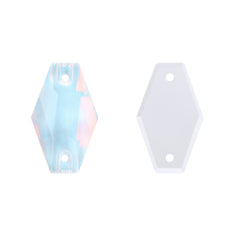 Crystal AM Hexagon Shape High Quality Glass Sew-on Rhinestones WholesaleRhinestone