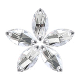 Silver Shade Navette Shape High Quality Glass Sew-on Rhinestones WholesaleRhinestone
