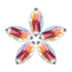 Light Crystal AB Navette Shape High Quality Glass Sew-on Rhinestones WholesaleRhinestone