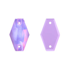 Lavender AM Hexagon Shape High Quality Glass Sew-on Rhinestones WholesaleRhinestone