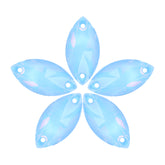 Light Sapphire AM Navette Shape High Quality Glass Sew-on Rhinestones WholesaleRhinestone