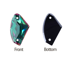 Heliotrope Galactic Shape High Quality Glass Sew-on Rhinestones WholesaleRhinestone