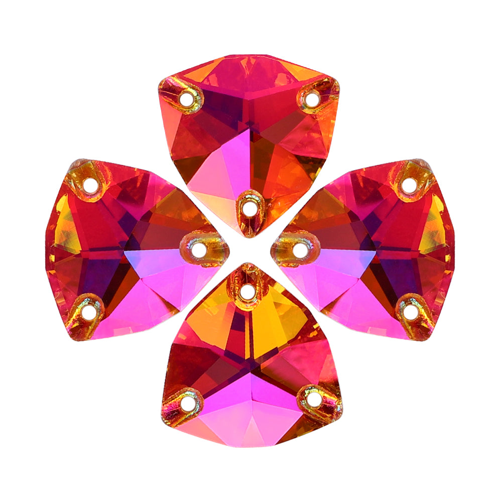 Astral Pink Trilliant Shape High Quality Glass Sew-on Rhinestones WholesaleRhinestone