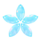 Aquamarine AM Navette Shape High Quality Glass Sew-on Rhinestones WholesaleRhinestone
