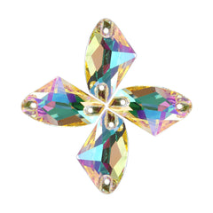 Luminous Green Galactic Shape High Quality Glass Sew-on Rhinestones WholesaleRhinestone