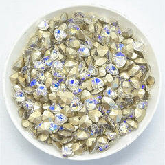 Moonlight Heart Shape Glass Pointed Back Fancy Rhinestones WholesaleRhinestone