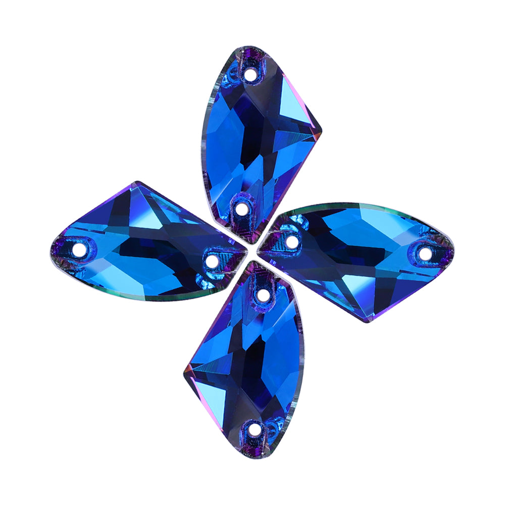 Bermuda Blue Galactic Shape High Quality Glass Sew-on Rhinestones WholesaleRhinestone