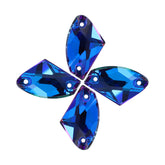 Bermuda Blue Galactic Shape High Quality Glass Sew-on Rhinestones WholesaleRhinestone