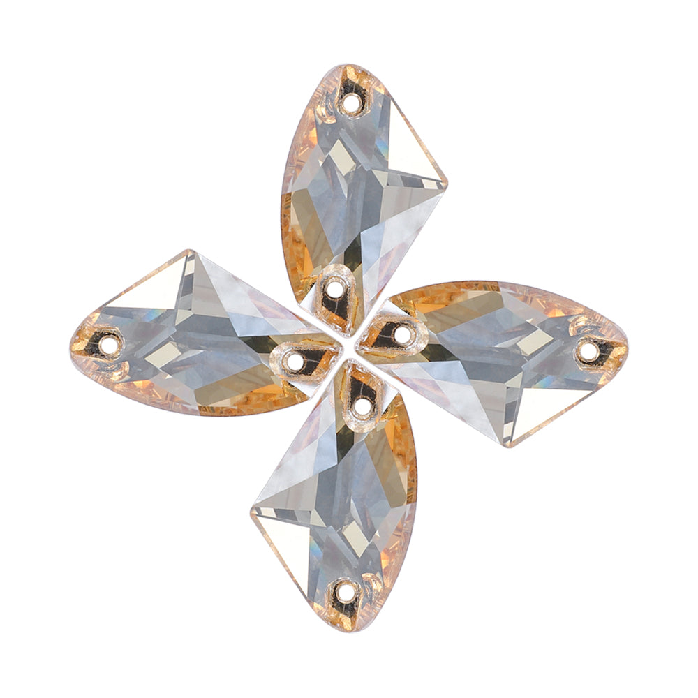 Golden Shadow Galactic Shape High Quality Glass Sew-on Rhinestones WholesaleRhinestone