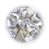 Silver Shade Triangle Shape High Quality Glass Sew-on Rhinestones WholesaleRhinestone