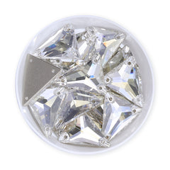 Slim Triangle Shape Silver Shade High Quality Glass Sew-on Rhinestones WholesaleRhinestone