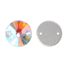 Light Crystal AB Rivoli  Shape High Quality Glass Sew-on Rhinestones WholesaleRhinestone