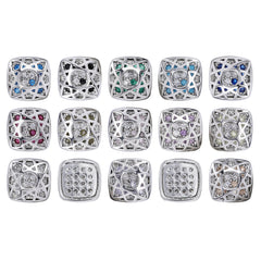 Cushion Square Shape Imitation Rhodium Plated High-Quality Sew-on Alloy Charms Inlaid Cubic Zirconia WholesaleRhinestone