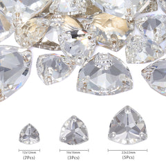 クリスタルトリリアントシェイプ高品質のガラス縫製ラインストーン